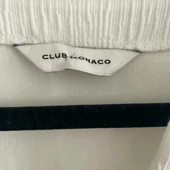 Club Monaco white long sleeve blouse with cuffed sleeves - Picture 2 of 4